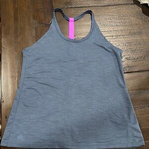 Athleta Gray and Pink Relaxed Sleeveless Tank Top
